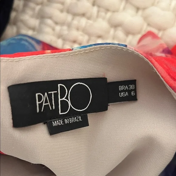 PATBO Violet V-neck Flutter-sleeve Maxi sunDress In Cherry sz 6 - Picture 3 of 6